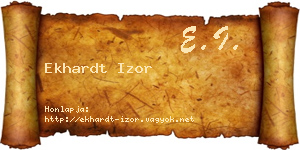 Ekhardt Izor névjegykártya